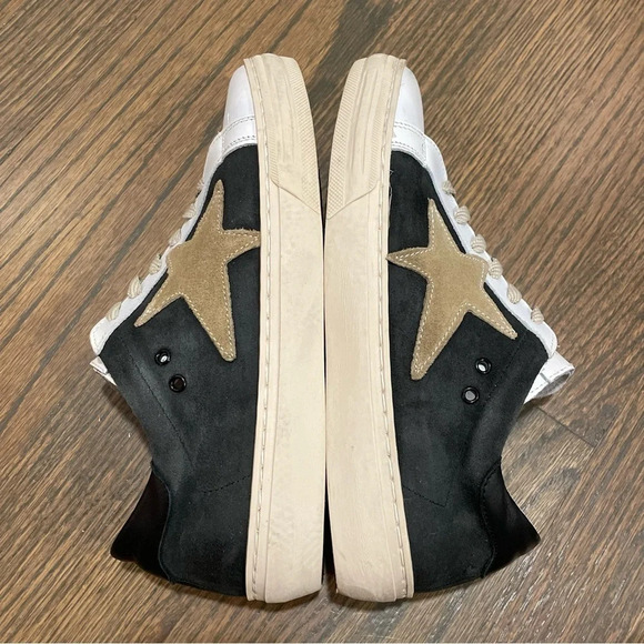 L’idea by Lori Star Factory Distressed Leather Sneakers - Picture 5 of 13